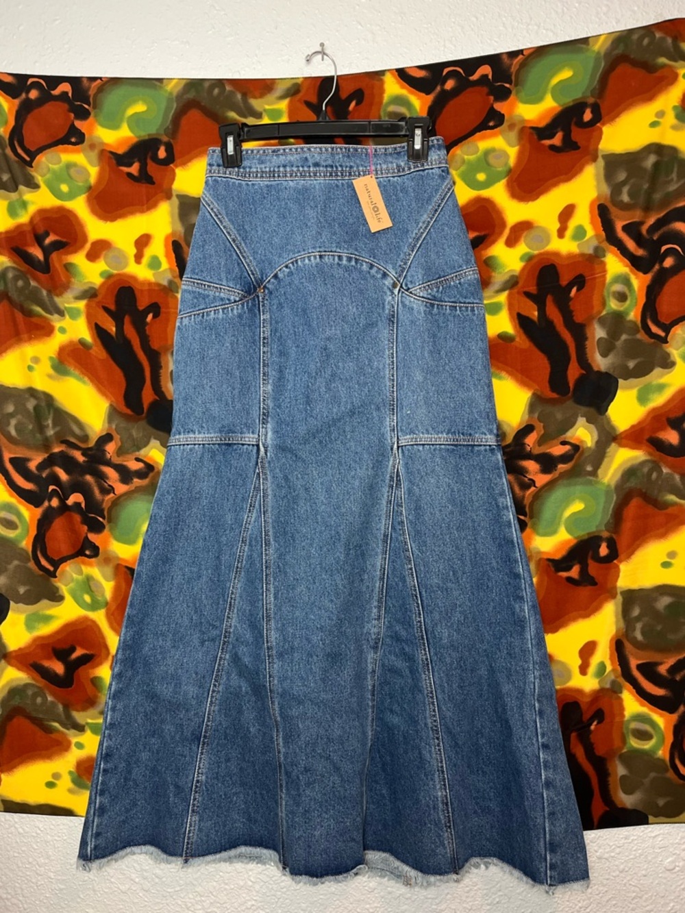 NWT Natural Life Denim Long Skirt Womens Size 2